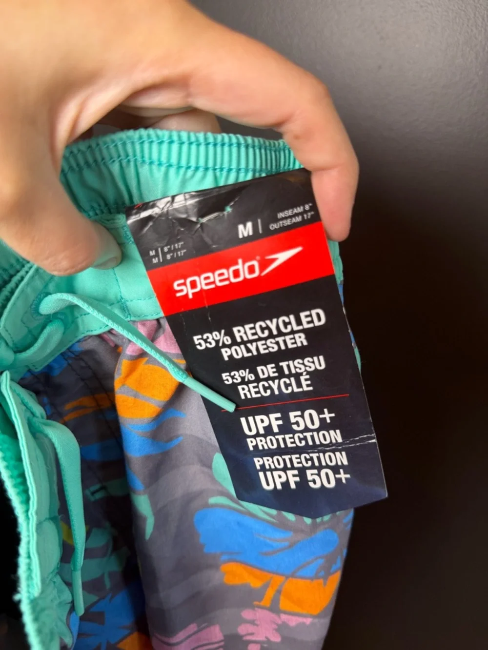 Speedo Swim Trunks | Size Boys Med 10/12 Tropical Floral UPF 50+ Swim Shorts NWT
